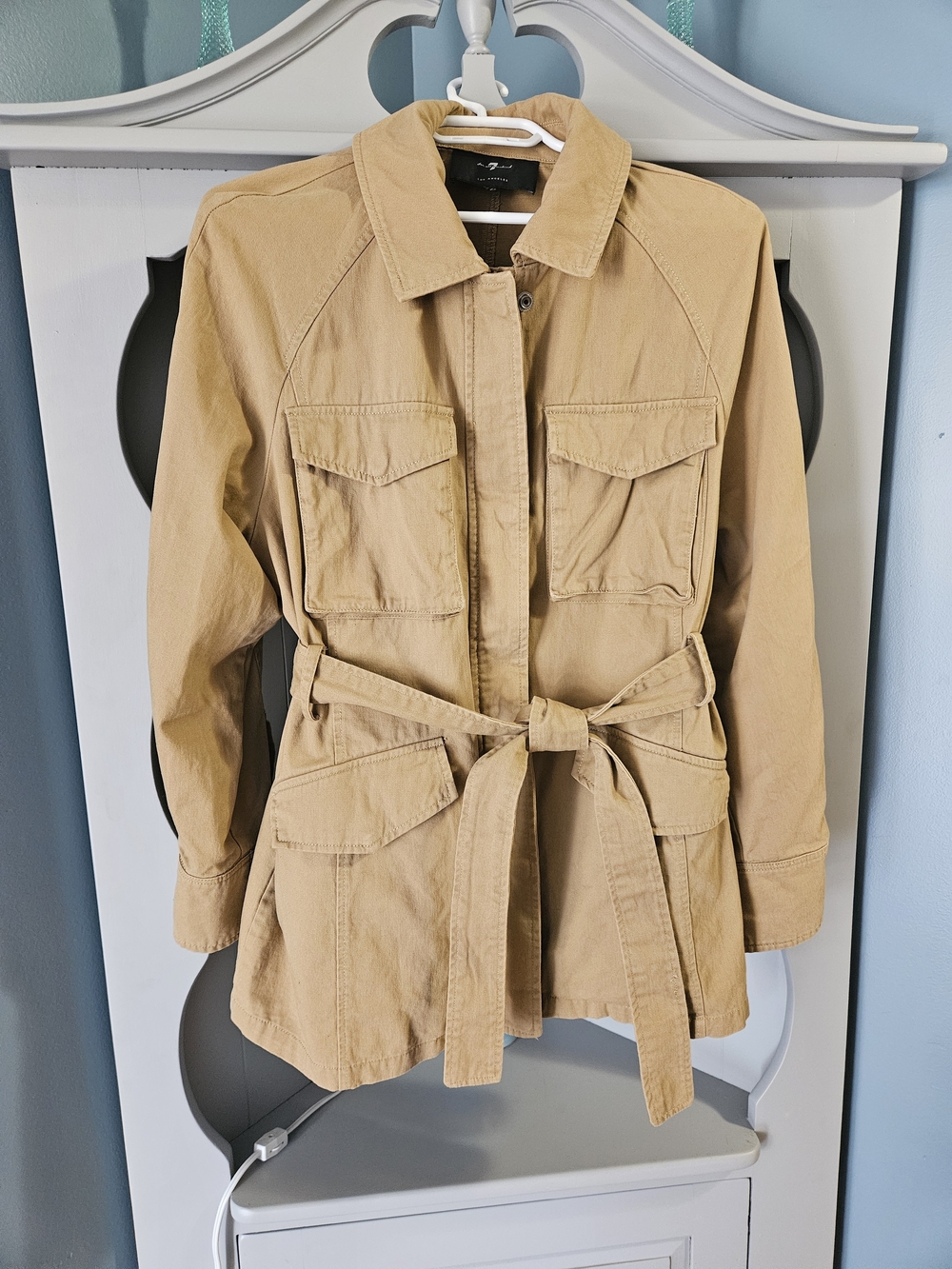 7 For All Man Kind Utility Belted Jacket Cotton Camel Colour (XL?) - Picture 2 of 7